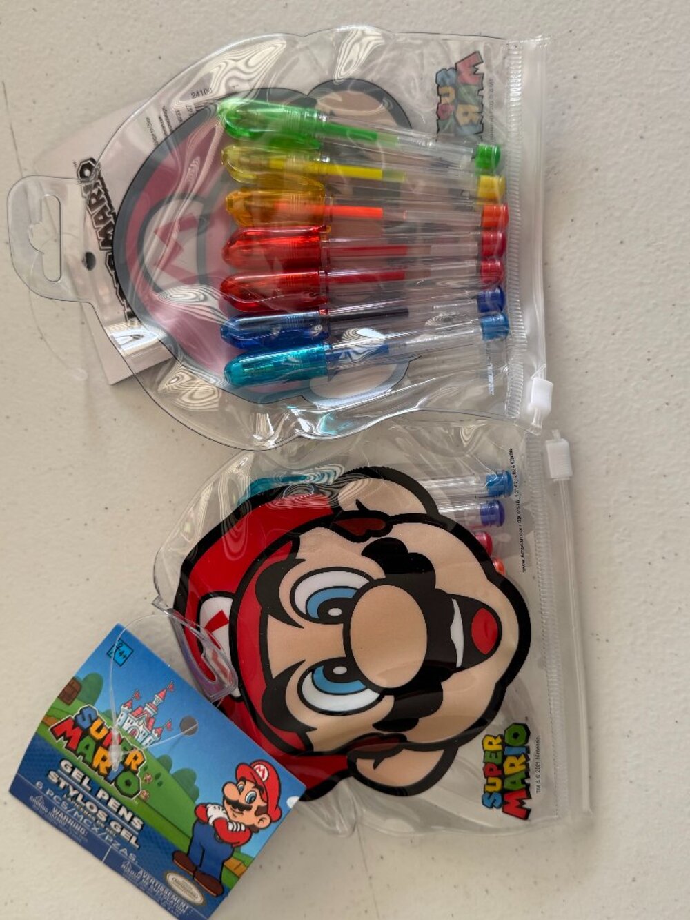 Super Mario Gel Pen pack